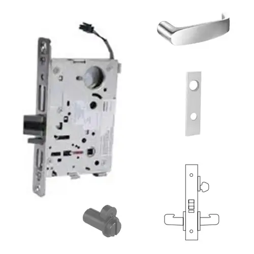 RX-8270-24V Electrified Single Cylinder Mortise Lock Satin Chrome