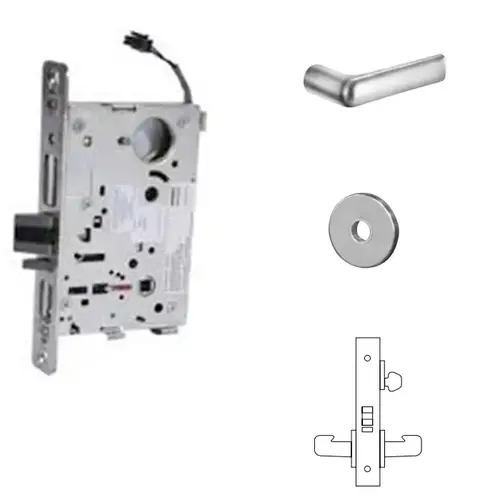 RX-8270-24V Electrified Single Cylinder Mortise Lock Satin Chrome