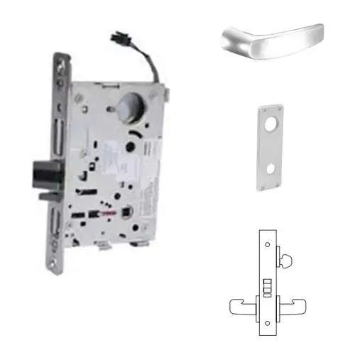 8271-24V Electrified Single Cylinder Mortise Lock Satin Chrome