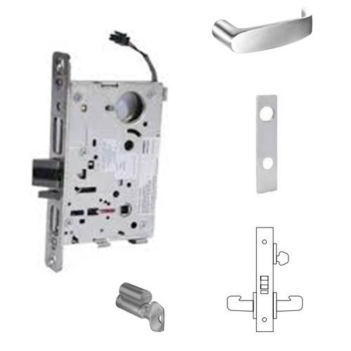 8271-24V Electrified Single Cylinder Mortise Lock Satin Chrome