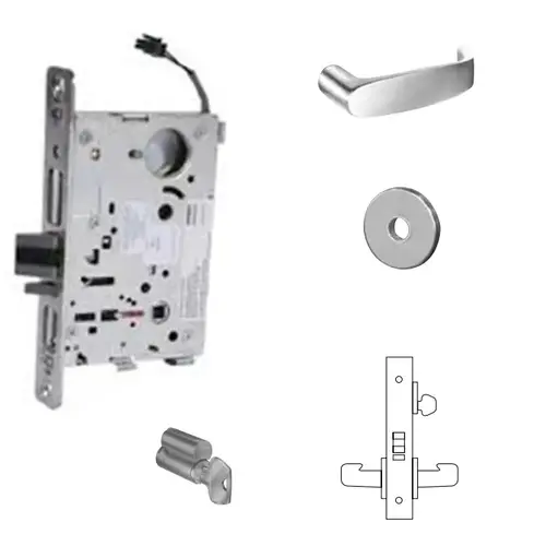 RX-8271-24V Electrified Single Cylinder Mortise Lock Satin Chrome