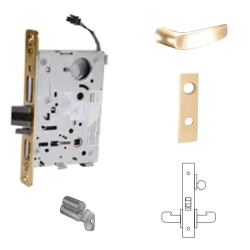 RX-8270-12V Electrified Single Cylinder Mortise Lock Satin Bronze