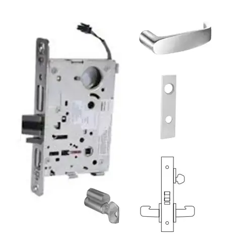 RX-8270-12V Electrified Single Cylinder Mortise Lock Satin Chrome