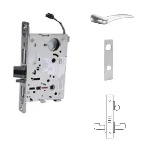 RX-8270-24V Electrified Single Cylinder Mortise Lock Satin Chrome