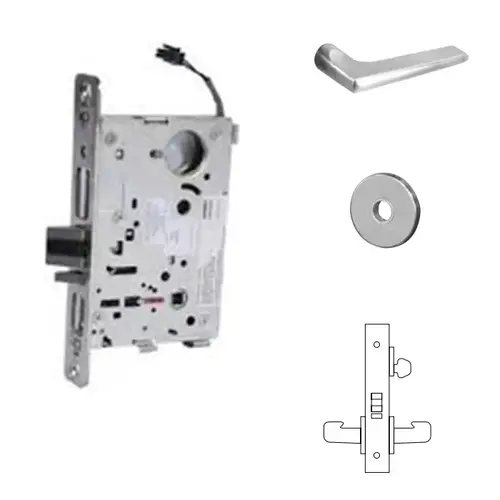 RX-8270-24V Electrified Single Cylinder Mortise Lock Satin Chrome