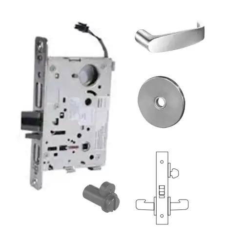 RX-8271-12V Electrified Single Cylinder Mortise Lock Satin Chrome