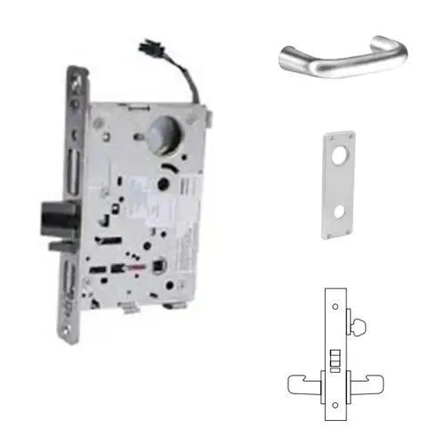 8271-24V Electrified Single Cylinder Mortise Lock Satin Chrome