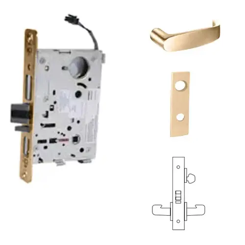 RX-8270-24V Electrified Single Cylinder Mortise Lock Satin Bronze