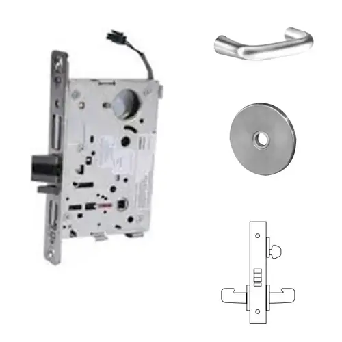 RX-8271-12V Electrified Single Cylinder Mortise Lock Satin Chrome