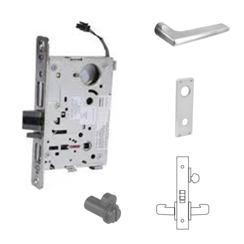 RX-8270-12V Electrified Single Cylinder Mortise Lock Satin Chrome