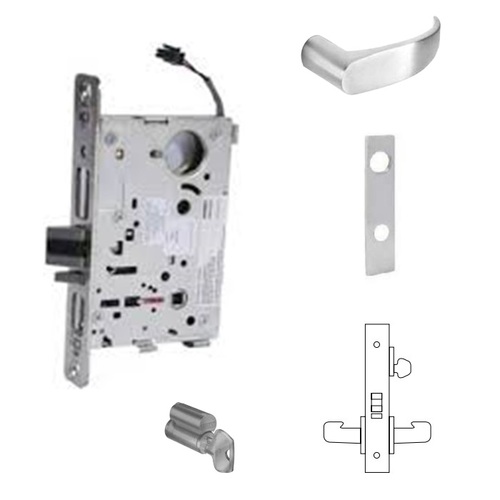 RX-8270-24V Electrified Single Cylinder Mortise Lock Satin Chrome