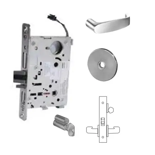 RX-8271-12V Electrified Single Cylinder Mortise Lock Satin Chrome