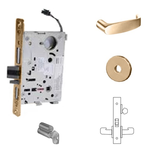 RX-8270-12V Electrified Single Cylinder Mortise Lock Satin Bronze