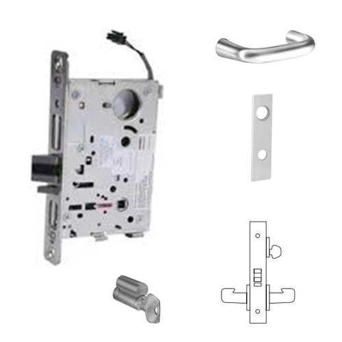 RX-8270-12V Electrified Single Cylinder Mortise Lock Satin Chrome