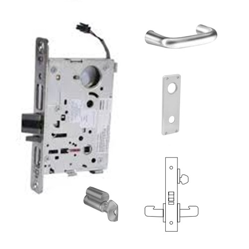 RX-8270-24V Electrified Single Cylinder Mortise Lock Satin Chrome