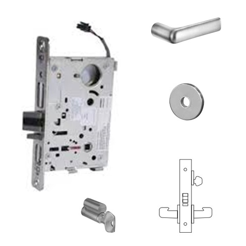 8271-24V Electrified Single Cylinder Mortise Lock Satin Chrome