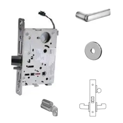 RX-8270-24V Electrified Single Cylinder Mortise Lock Satin Chrome