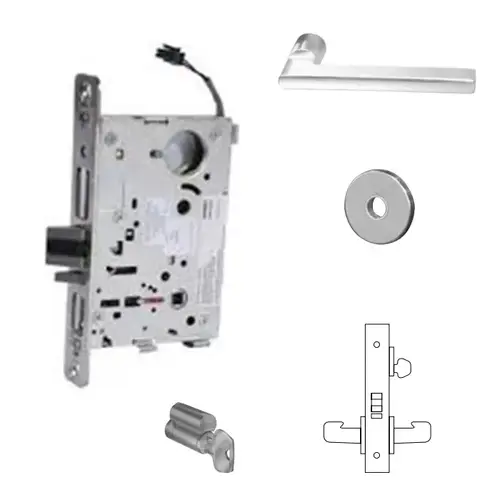 RX-8271-12V Electrified Single Cylinder Mortise Lock Satin Chrome