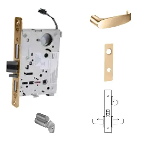 RX-8271-12V Electrified Single Cylinder Mortise Lock Satin Bronze