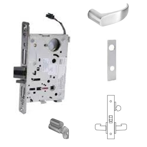 RX-8270-12V Electrified Single Cylinder Mortise Lock Satin Chrome