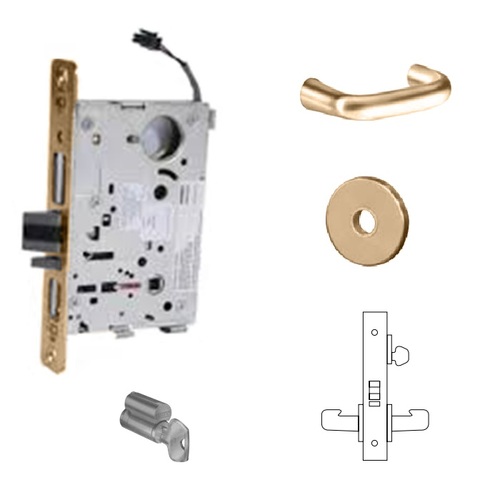 RX-8270-24V Electrified Single Cylinder Mortise Lock Satin Bronze