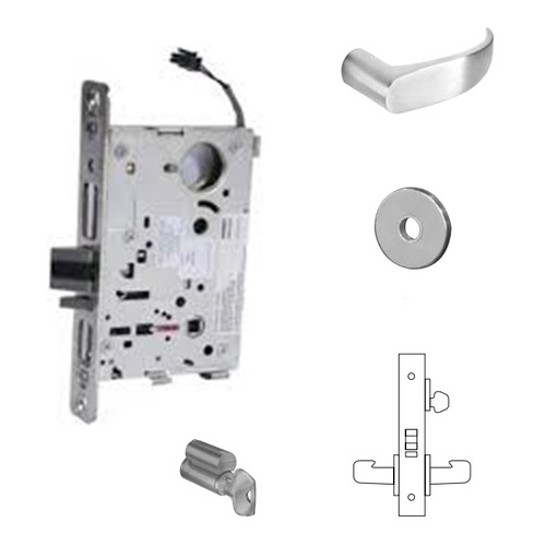 RX-8270-24V Electrified Single Cylinder Mortise Lock Satin Chrome