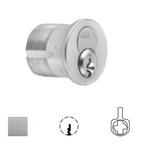 1080 Series IC Mortise Cylinder Satin Chrome