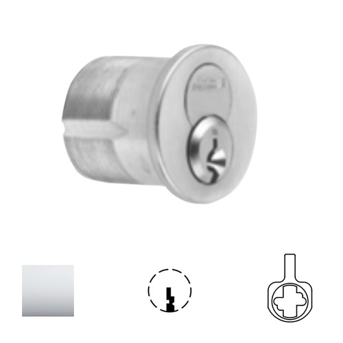 1080 Series IC Mortise Cylinder Bright Polished Chrome