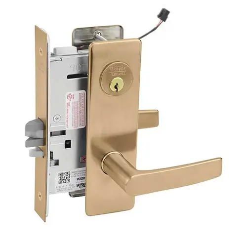 ML20914 Mortise Electrified Lever Lockset x REX Satin Bronze