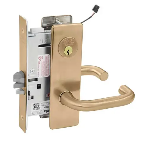 ML20932 Mortise Electrified Lever Lockset Satin Bronze