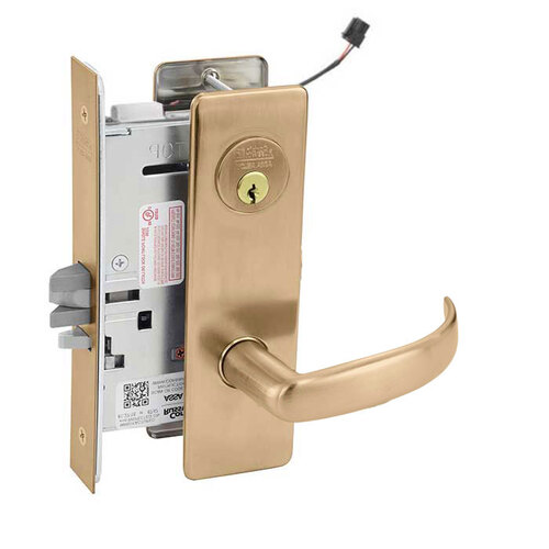 ML20932 Mortise Electrified Lever Lockset x REX Satin Bronze