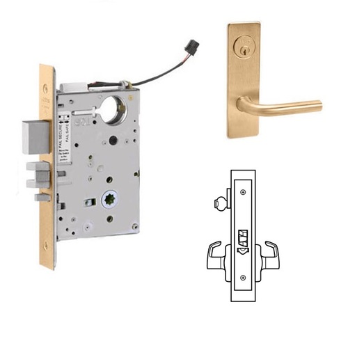 ML20914 Mortise Electrified Lever Lockset Satin Bronze