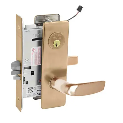 ML20932 Mortise Electrified Lever Lockset x REX Satin Bronze