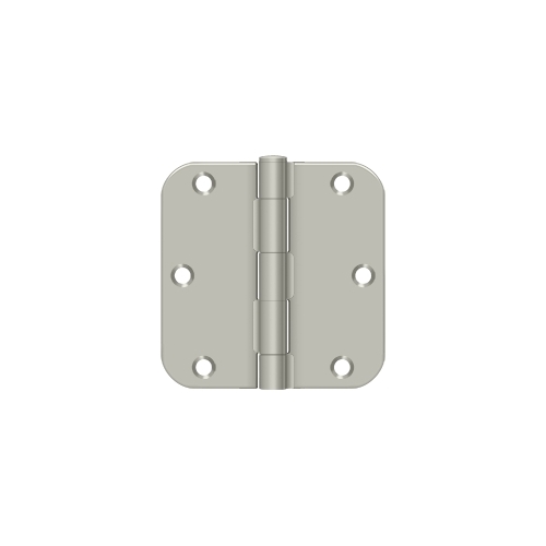 3-1/2" x 3-1/2" x 5/8" Radius Hinge, Residential Thickness in Brushed Nicke - 2 per pack x10 packs Satin Nickel