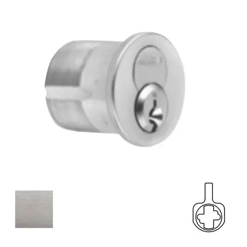 1080 Series IC Mortise Cylinder Satin Chrome