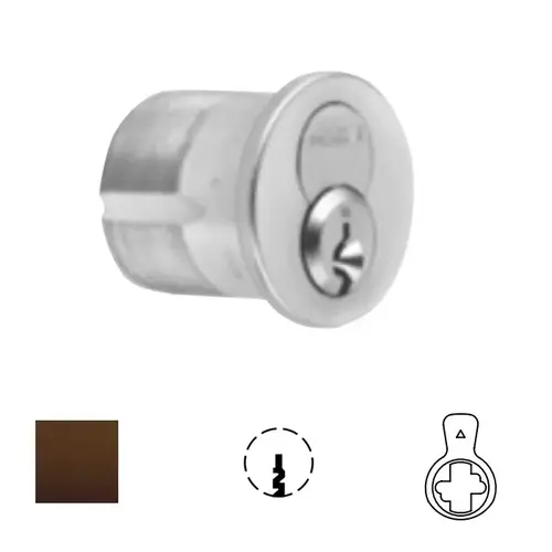 1080 Series IC Mortise Cylinder Oil Rubbed Dark Bronze