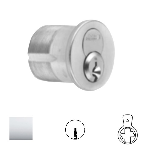 1080 Series IC Mortise Cylinder Bright Polished Chrome