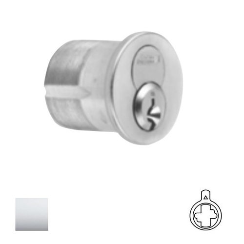 1080 Series IC Mortise Cylinder Bright Polished Chrome