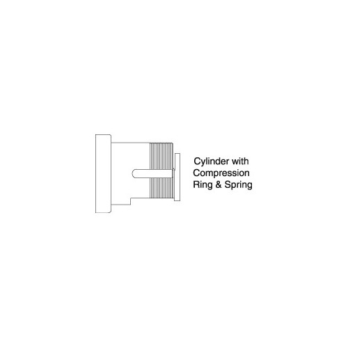 Full Size Interchangeable Mortise Cylinder Housing with K510-730 Cam Satin Chrome Finish