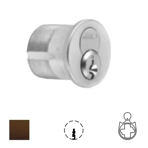 1080 Series IC Mortise Cylinder Oil Rubbed Dark Bronze