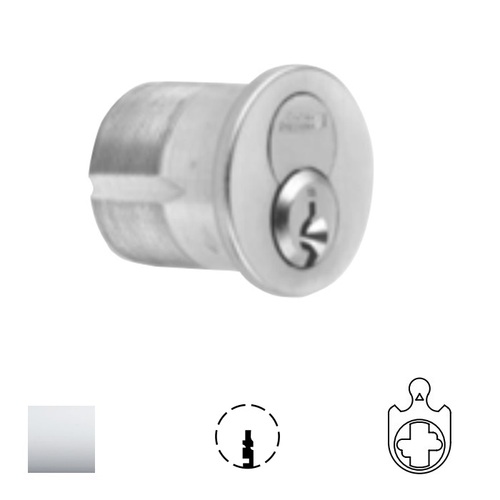 1080 Series IC Mortise Cylinder Bright Polished Chrome