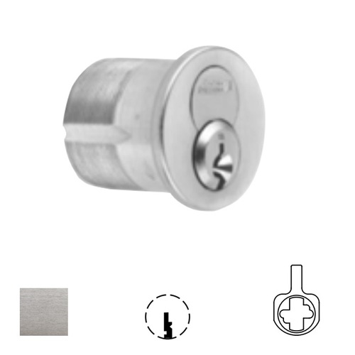 1080 Series IC Mortise Cylinder Satin Chrome