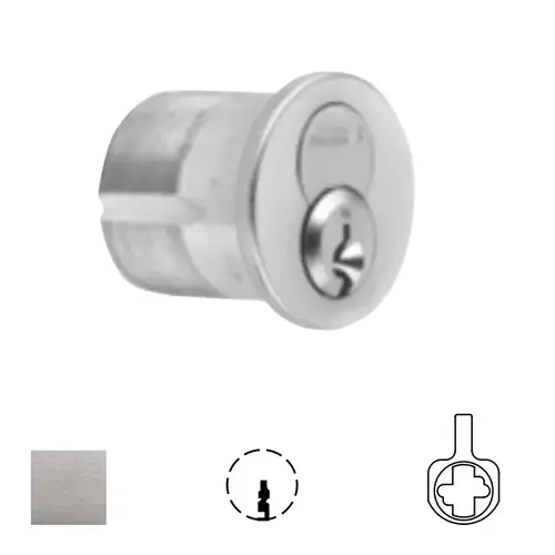 1080 Series IC Mortise Cylinder Satin Chrome