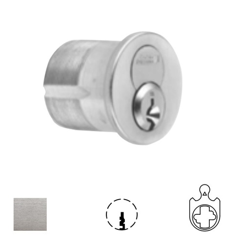 1080 Series IC Mortise Cylinder Satin Chrome