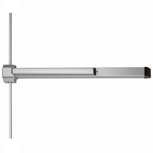 2227EO Surface Vertical Rod Exit Device - 4' Sprayed Aluminum