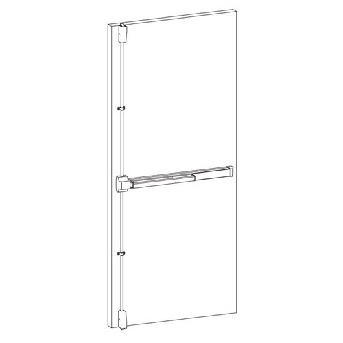 2227EO-F Surface Vertical Rod Fire Exit Device Aluminum Painted