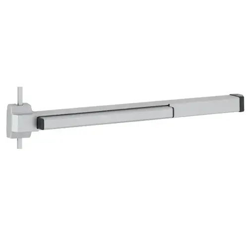 22 Series Surface Vertical Rod Fire Device With RX-Request To Exit Switch and Trim, Aluminum Painted