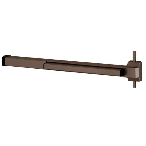 22 Series Surface Vertical Rod Fire Device With RX-Request To Exit Switch and Trim, Dark Bronze Painted