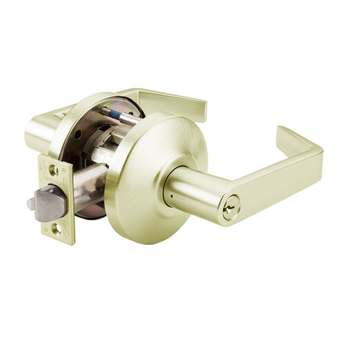 DORMA C853-D-LRC-606 C853 Entry Lever Lockset, Satin Brass