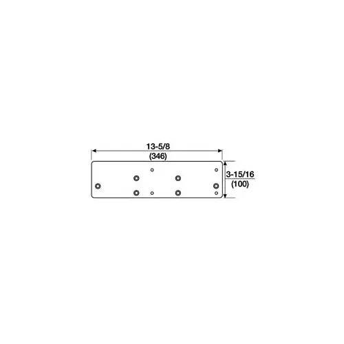 Narrow Frame Drop Plate for 7500 Series Closers, BSP Black Suede Powder Coat